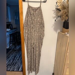 Maurices Patterned Jumpsuit in Black and Cream